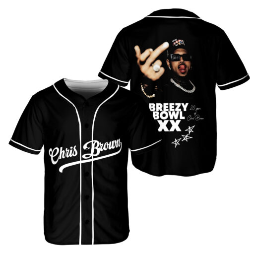 Chris Brown Baseball Jersey - Breezy Bowl XX 2025 Merch