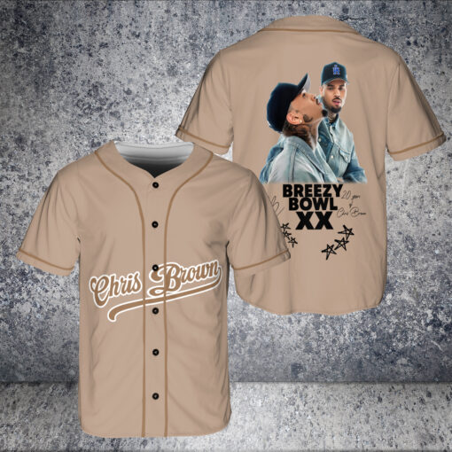 Breezy Bowl Baseball Jersey - Chris Brown Concert Merch