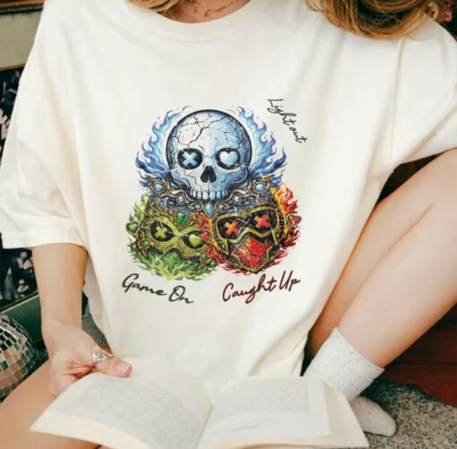 Officially Licensed Lights Out Caught Up Game On, Navessa Allen Shirt, Masked Men, Dark Romance Book Lover