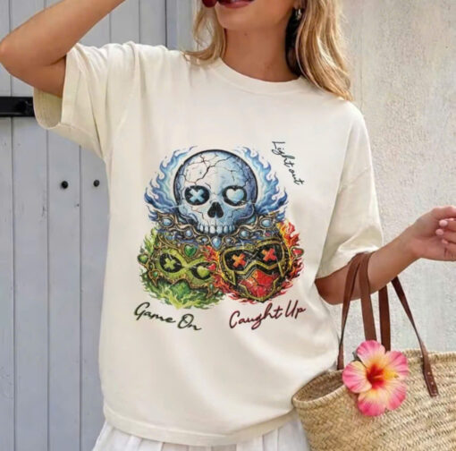 Officially Licensed Lights Out Caught Up Game On, Navessa Allen Shirt, Masked Men, Dark Romance Book Lover